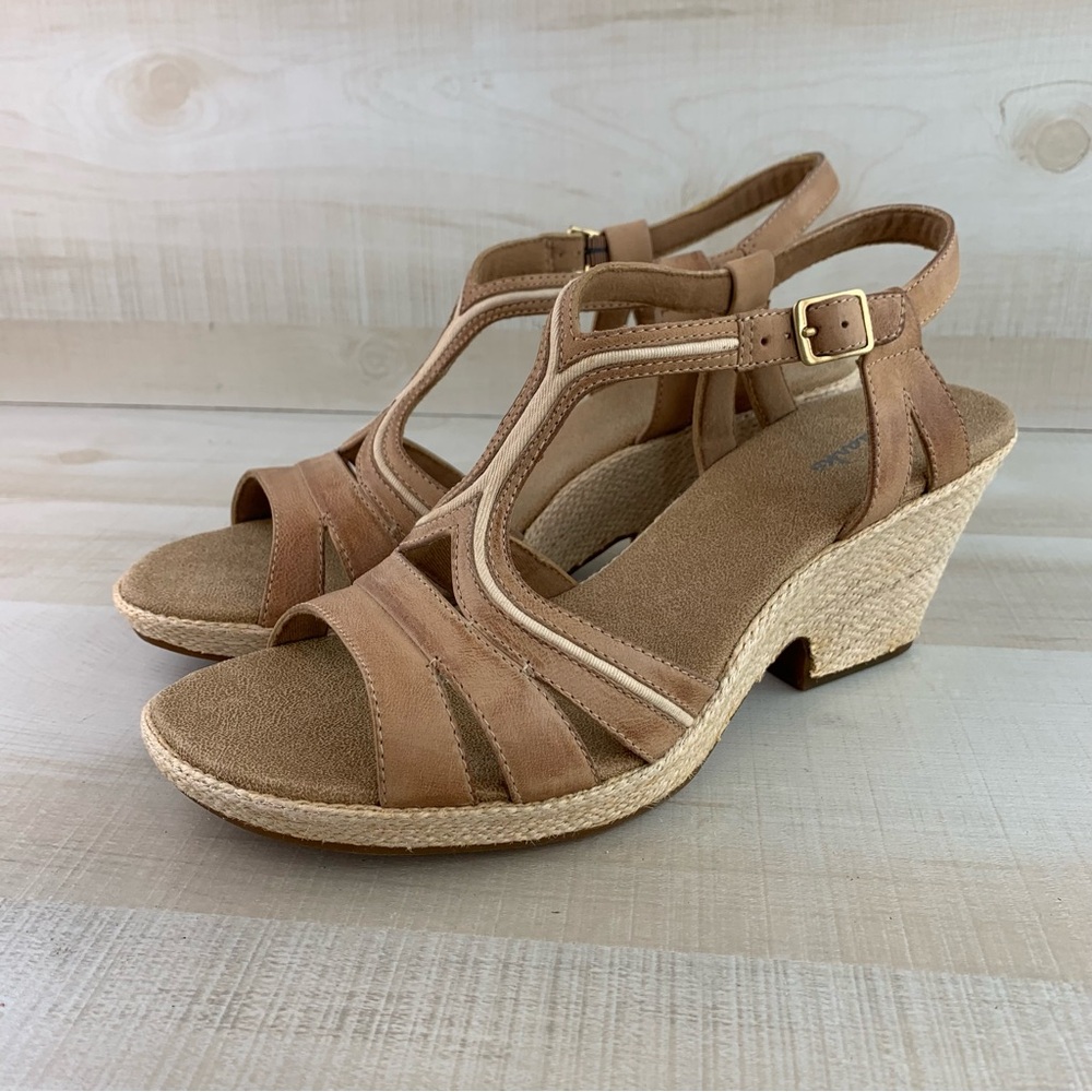 Clarks Platform Espadrille Heel Sandals